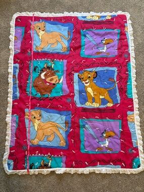 Vintage 48”x60” Lion King Blanket